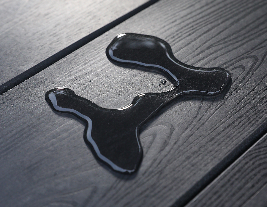 Tavolo rettangolare in HDPE con perline nere profonde