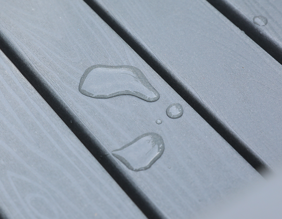 Tavolo da esterno rettangolare in HDPE grigio