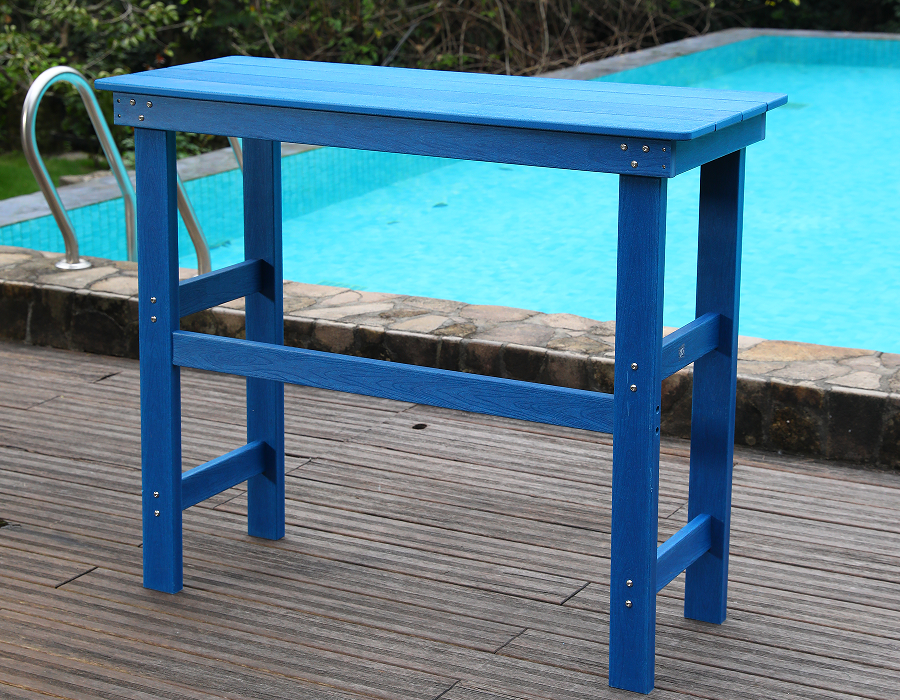 Set da pranzo da bar sociale in HDPE blu vivace