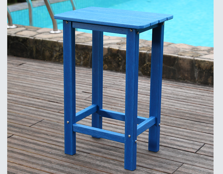 Set da pranzo da bar alto in HDPE blu costiero