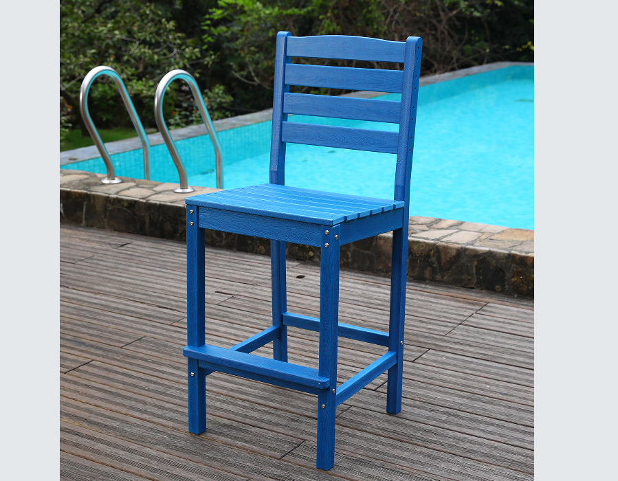 Set da pranzo da bar sociale in HDPE blu vivace