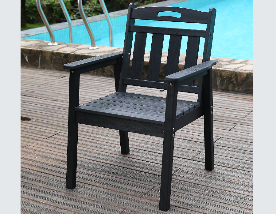 Sedia da pranzo da patio in HDPE a flusso verticale Onyx