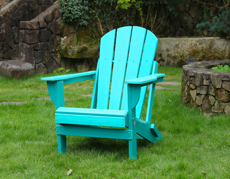 Sedia Adirondack Frog in HDPE turchese vibrante