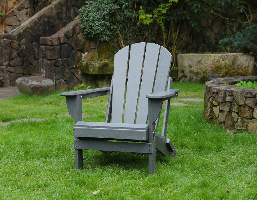 Sedia rana Adirondack in HDPE grigio tempesta - per tutte le stagioni