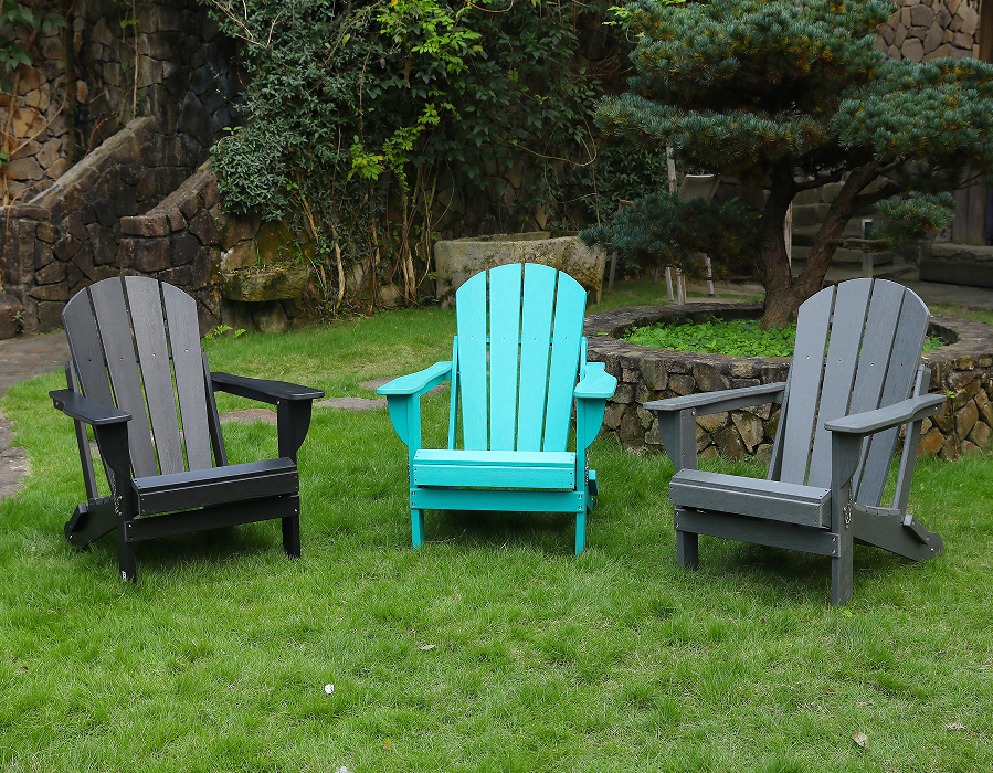 Sedia rana Adirondack in HDPE grigio tempesta - per tutte le stagioni