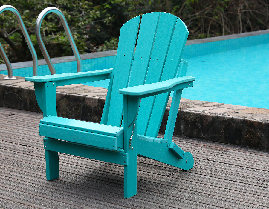 Sedia Adirondack Frog in HDPE turchese vibrante