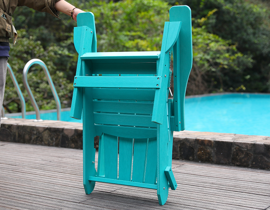 Sedia Adirondack Frog in HDPE turchese vibrante
