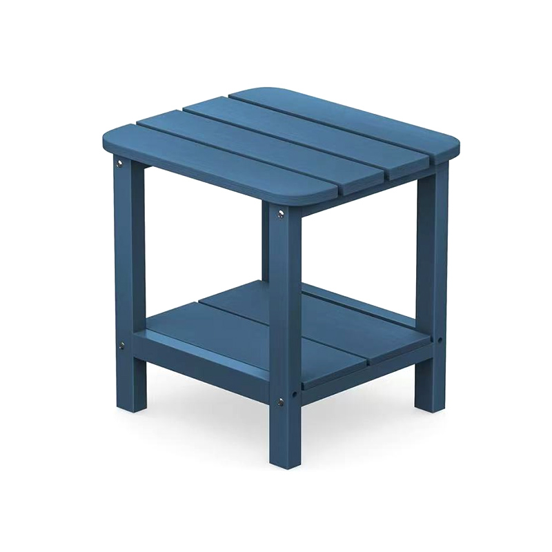 Tavolino laterale in HDPE a doppio strato Lake Blue con contenitore