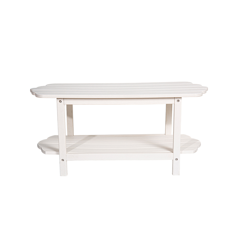 Tavolo lungo bianco resistente in HDPE con viti di montaggio in acciaio inossidabile 304