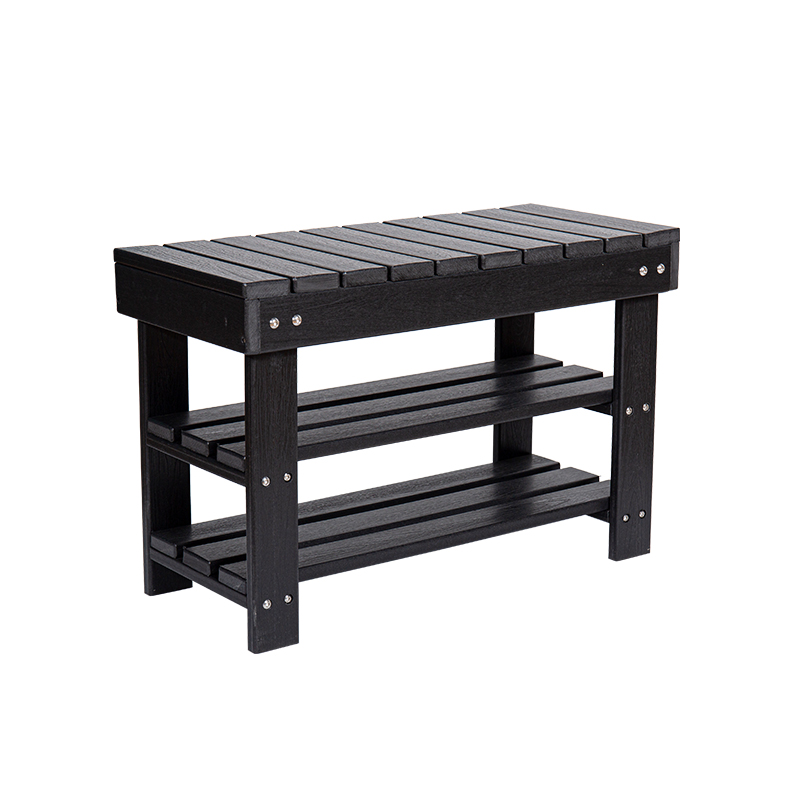 Tavolo lungo a tre livelli in HDPE nero elegante