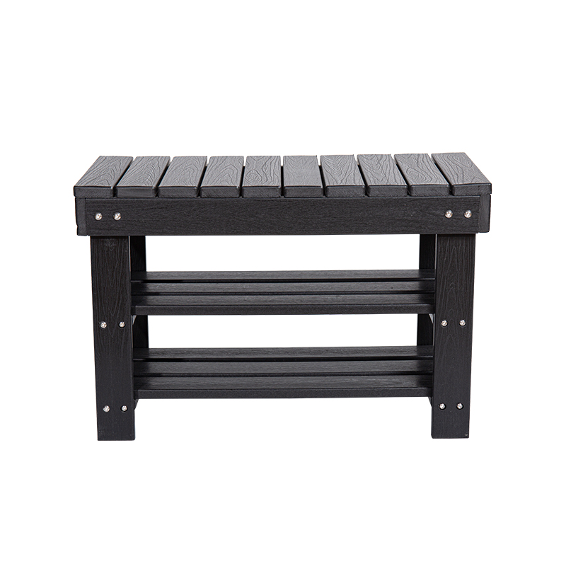 Tavolo lungo a tre livelli in HDPE nero elegante