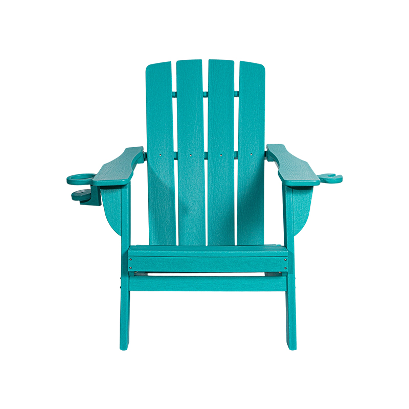 Sedia Adirondack Lake Blue piccola in HDPE con hardware in acciaio inossidabile