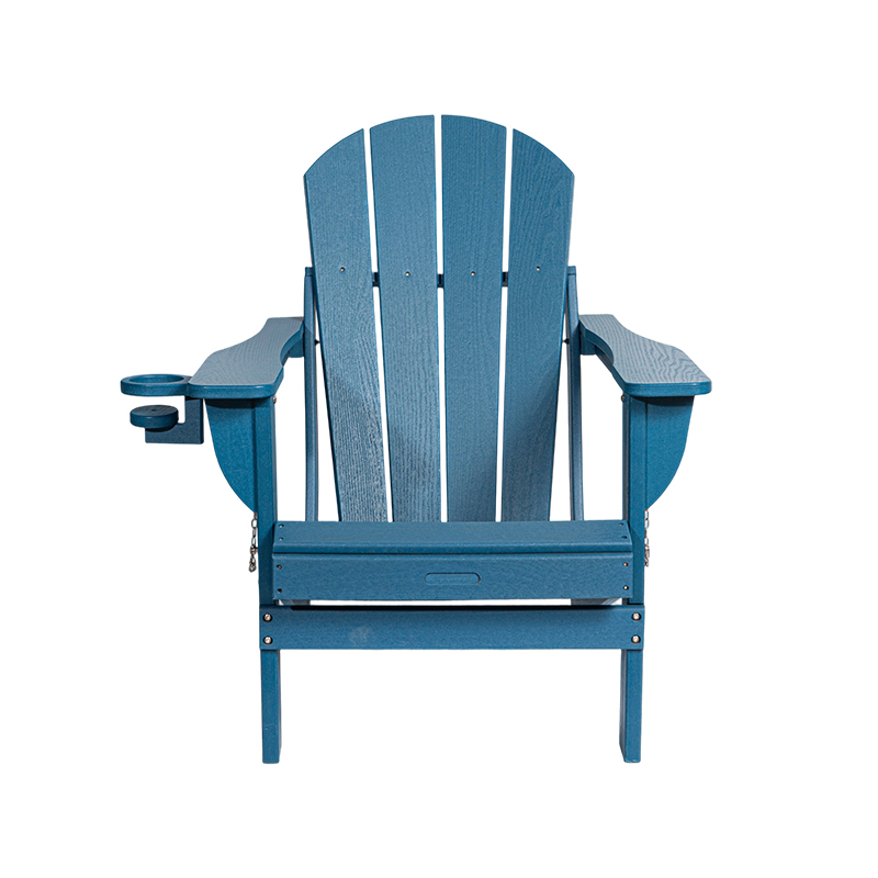 Sedia Adirondack in legno blu navy per patio esterno
